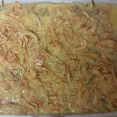 A picture of Shell Bell ' s Green Bean Casserole.