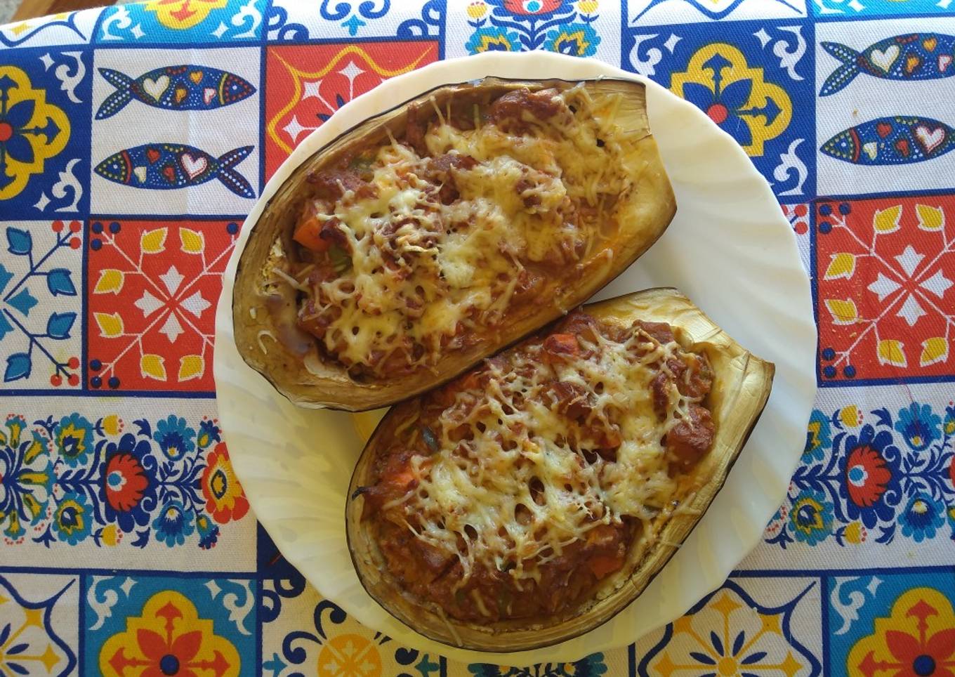 Berenjenas🍆 rellenas de atún