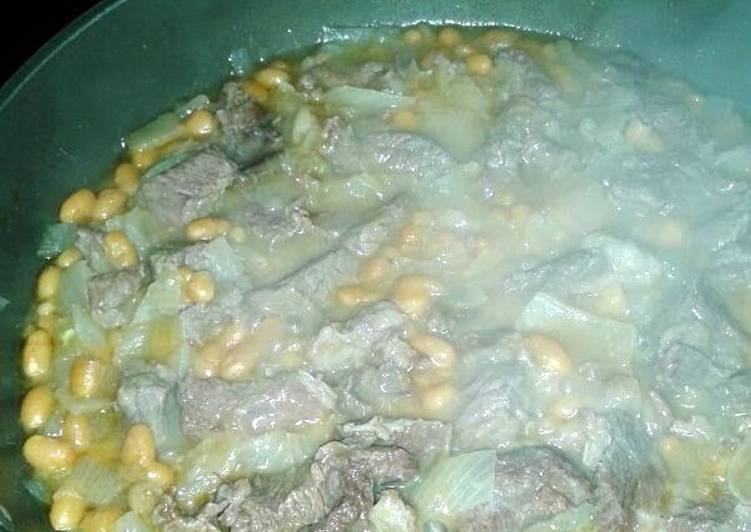 Steps to Prepare Homemade shona&#39;s easy beef and bean stew