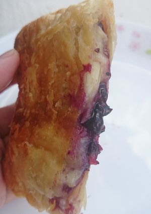 A picture of Camembert Cheese And Blueberry Puff Pastry.