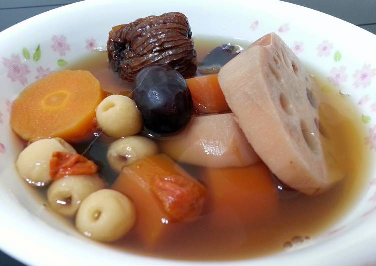 7 Way to Create Healthy of Lotus Root And Carot Soup /Vegan