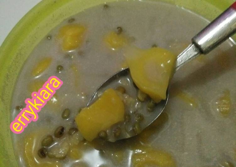 Bubur kacang ijo+nangka