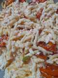 Trofie con feta e salmone