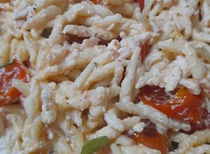 Foto di Trofie con feta e salmone