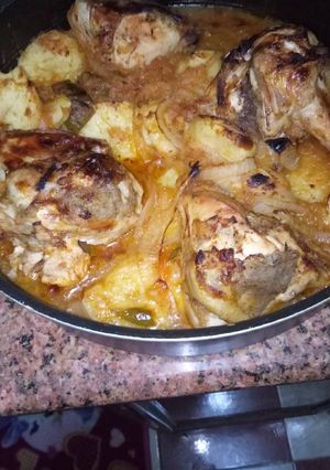 صورة لوصفة صينيه بطاطس بالفراخ