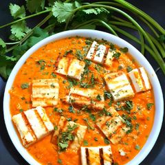 Grilled Paneer in Peanut tomato gravy A picture of Grilled Paneer in Peanut tomato gravy.