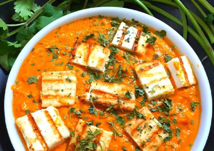 Grilled Paneer in Peanut tomato gravy