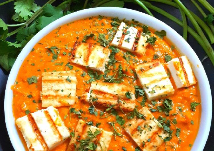 Easiest Way to Prepare Super Quick Homemade Grilled Paneer in Peanut tomato gravy