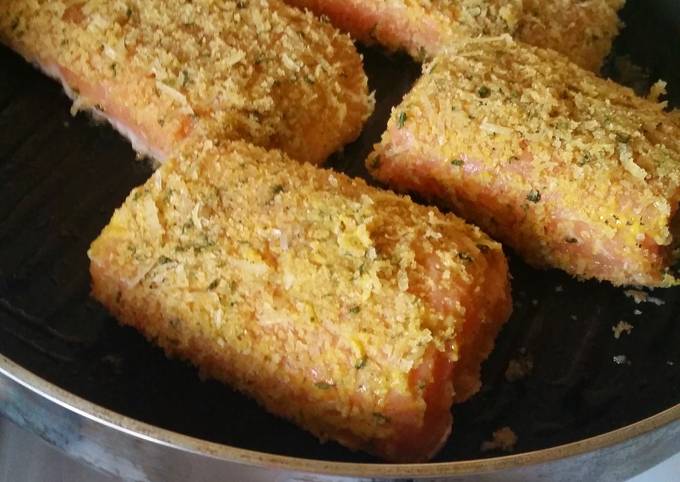 Easiest Way to Prepare Super Quick Homemade Parmesan Crusted Salmon