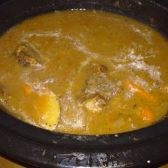 A picture of Crock pot oxtail stew.