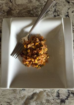 A picture of Glazed Vegetable Rice.