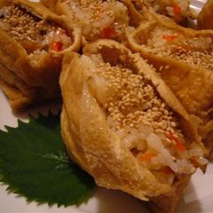 A picture of Juicy and Delicious Inarizushi.