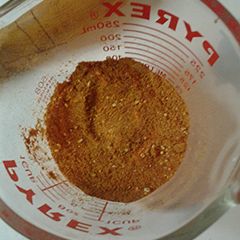 A picture of Rib, pork rub.