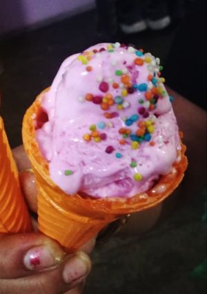 A picture of Strawberry ice cream.