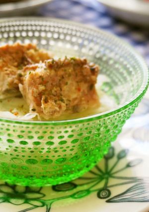 A picture of Canned Boiled Mackerel & Sweet Onion Salad.