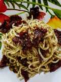 PASTA,🍝Pesto🌿y Tomates Secos...!