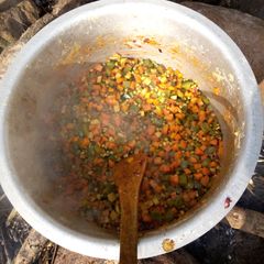 A picture of Vegetables rice mix.