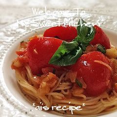 A picture of Chilled Pomodoro Chilled Tomato Sauce Pasta.