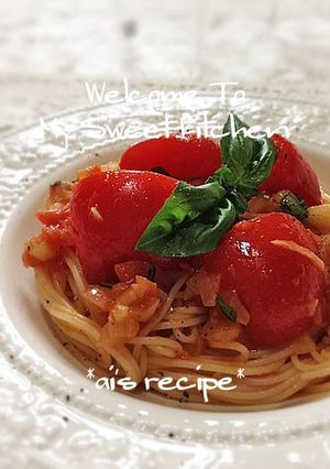A picture of Chilled Pomodoro Chilled Tomato Sauce Pasta.