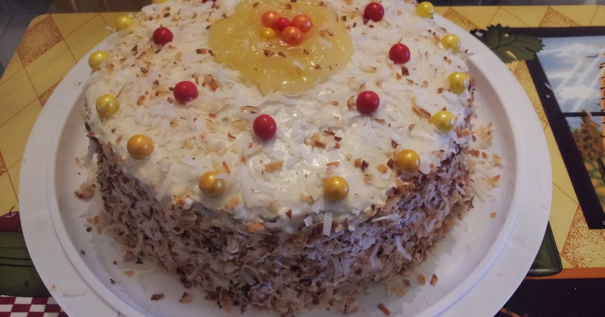 Pineapple Coconut Cake with Cake Mix 🍍🥥🍊🍰 | w/ Cream Cheese Frosting  and Pineapple Filling 🍍🍍👨‍🍳😀 - YouTube