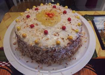 Best Recipe Pineapple filled toasted coconut yellow rum cake Yummy