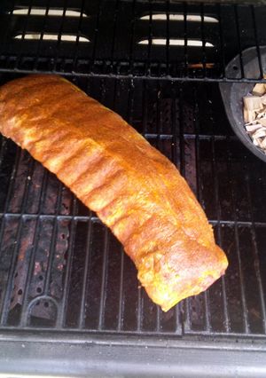 A picture of Slow smoke ribs.