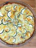 Tarte pomme de terre, courgettes et morbier