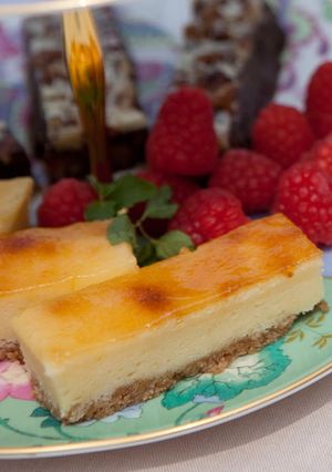A picture of Cheddar Cheesecake.