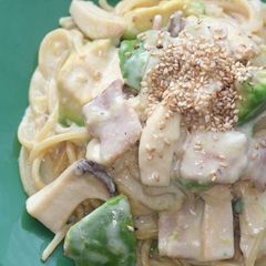 Avocado and Mushroom Cream Pasta A picture of Avocado and Mushroom Cream Pasta.