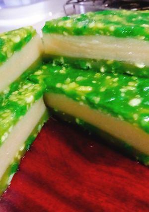 Hình của món Bánh da lợn cốm xanh.