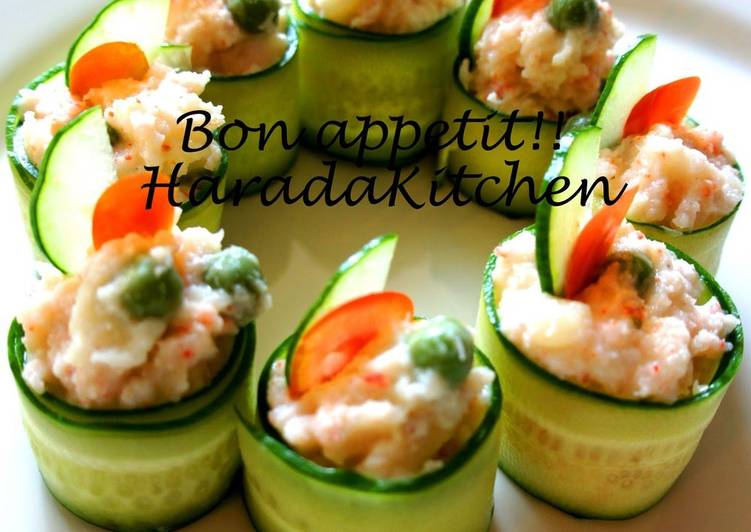 Simple Way to Make Favorite 15 Minute Recipe - Crab Salad Wrapped in Cucumber