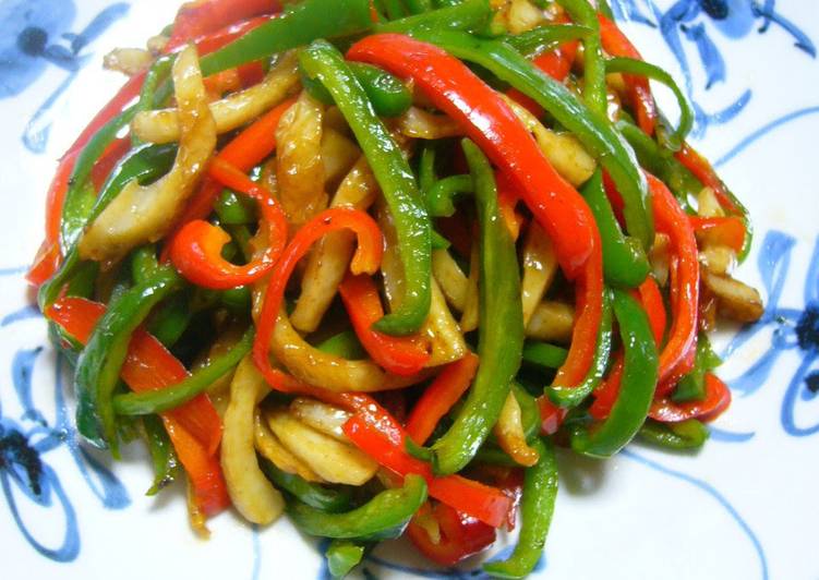Chinjao Rosu-style Chikuwa and Green Pepper Stir-fry