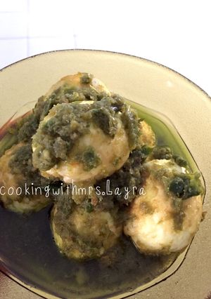 Foto resep Telur Bulat Cabe Hijau