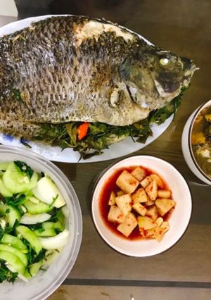 Hình của món Cá hấp bia cách đơn giản nhất.