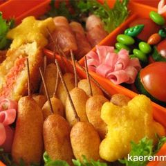 A picture of Easy Miniature "Corn Dogs".