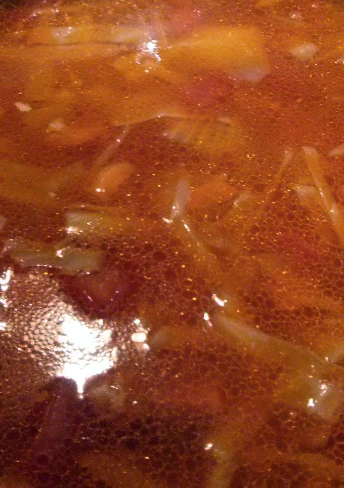 A picture of cabbage soup.