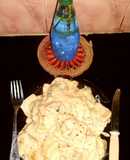 Spinach Ravioli in White sauce