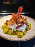 Gnocchi dengan Burrata dan udang