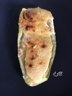 Foto principal de Calabacín relleno con mermelada de cebolla y crema de queso