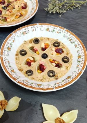 A picture of Conchiglie in Walnut Sauce(Salsa Di Noci).