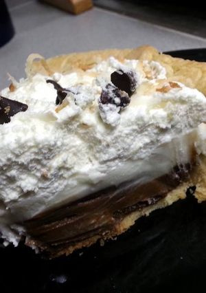 A picture of Chocolate Haupia Pie.