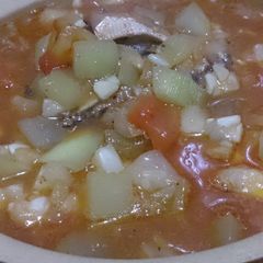 A picture of Sauted Bottle Gourd with Spicy Sardines.