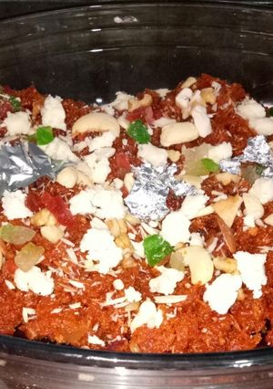 A picture of Gajar ka halwa.