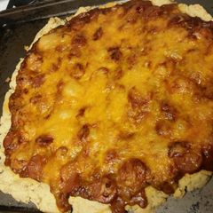 A picture of Chili Cheese Dog Pizza (Gluten-free).