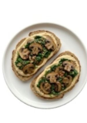 Hình của món Bánh mì nướng nấm.