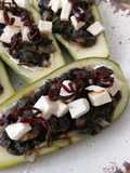 Calabacitas rellenas de huitlacoche y queso