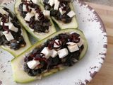 Calabacitas rellenas de huitlacoche y queso