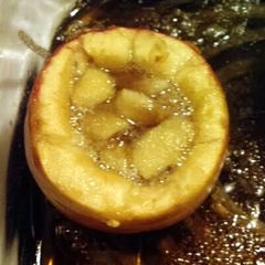 A picture of Baked Apples with a kick.