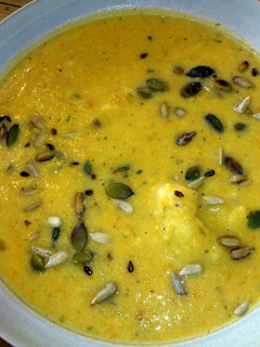 A picture of SweetBree's cauliflower&cheese soup.