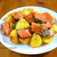 Simmered Salmon and Potatoes in Miso and Butter